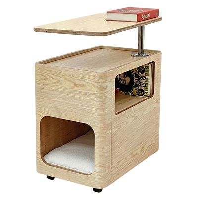 Modern Cat Condo - Mitt-Modernt Wood Cat House - Fler-nivå och lätt att rengöra - för stora och små innekatter